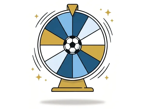 Ruleta de premios con una pelota en el centro